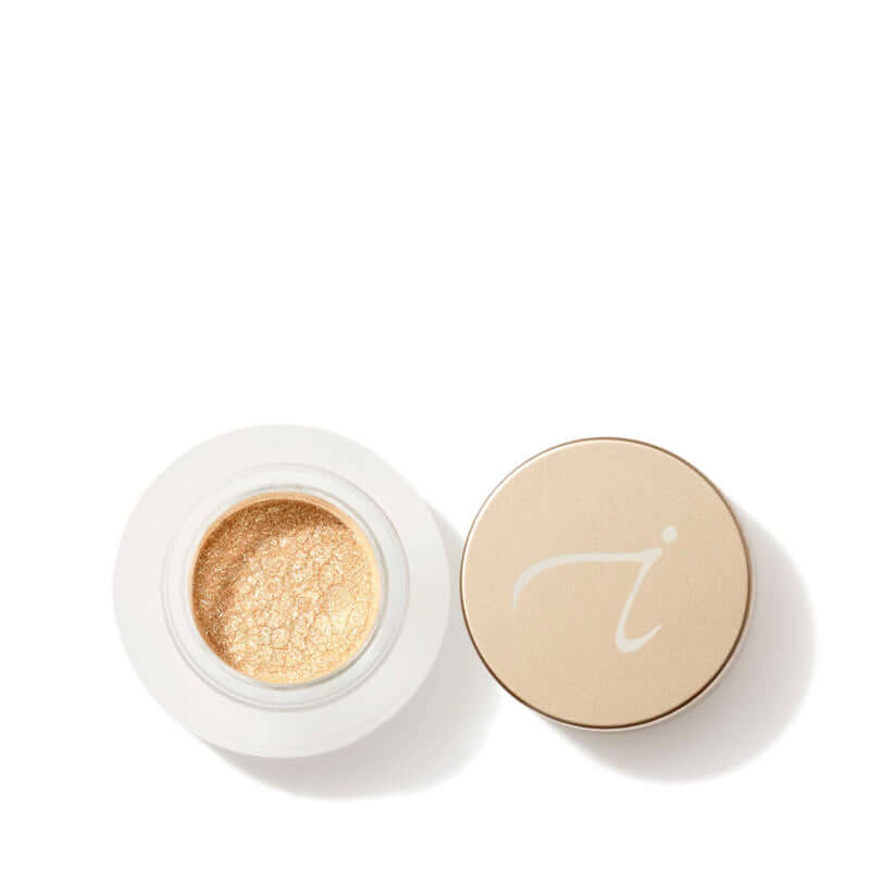 Jane Iredale - 24 Karat Gold Dust 1g in een potje met glinsterend goud poeder, perfect voor een stralende look.