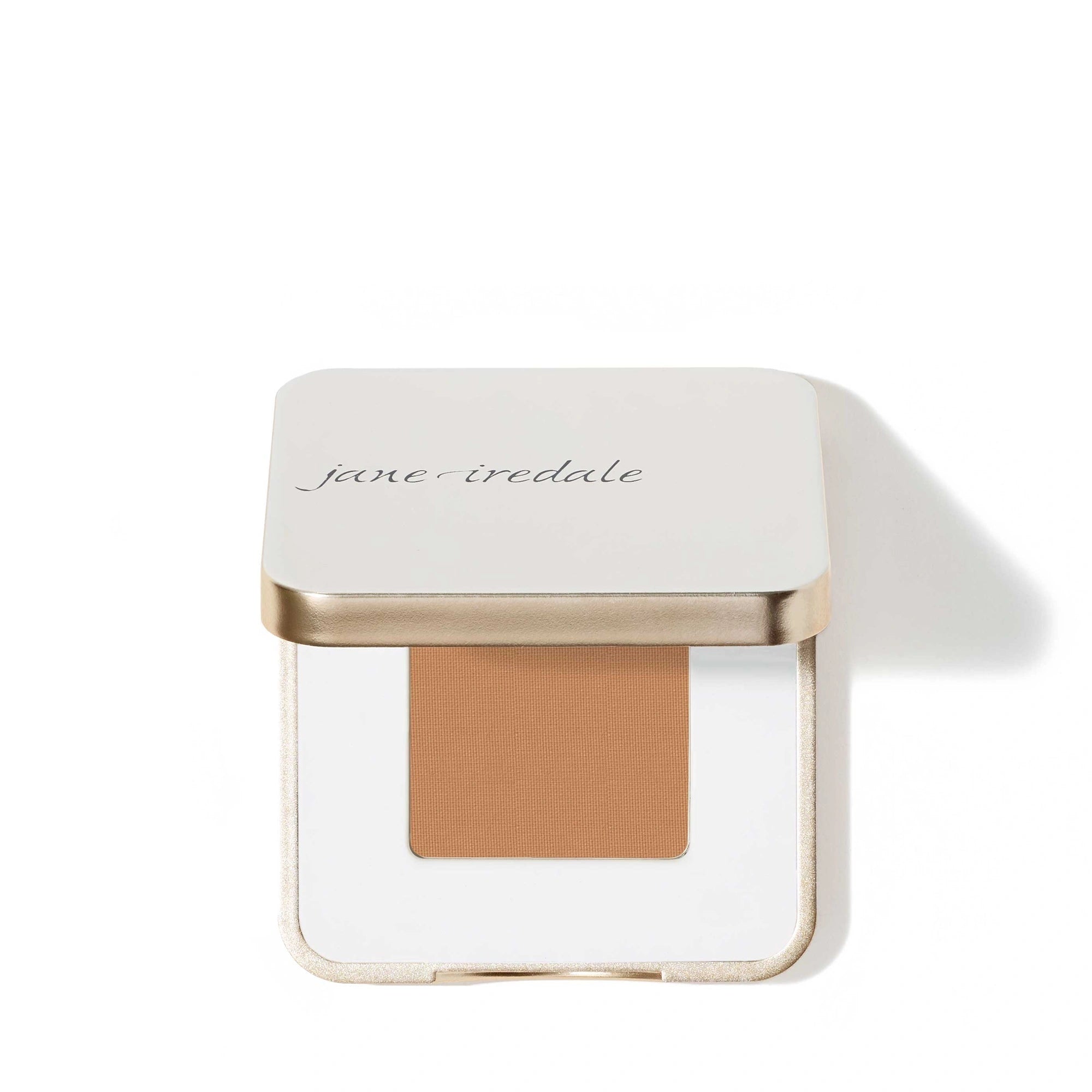Jane Iredale PurePressed Eye Shadow Single Sienna 1,3g matte roestbruine kleur in luxe verpakking voor aardse diepte.