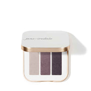 Jane Iredale PurePressed Eye Shadow Triple Sundown 2,1g met pale pearl grijs en shimmery grijs tinten voor een koele glans.