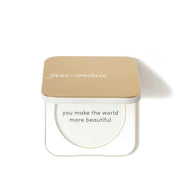 Jane Iredale Refillable Compact Dusty Gold met luxe afwerking en inspirerende tekst voor een mooie uitstraling.