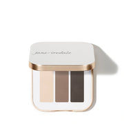 Jane Iredale PurePressed Eye Shadow Triple Riverstone 2,1g met matte tinten in crème, taupe en greige voor een minimalistische look.