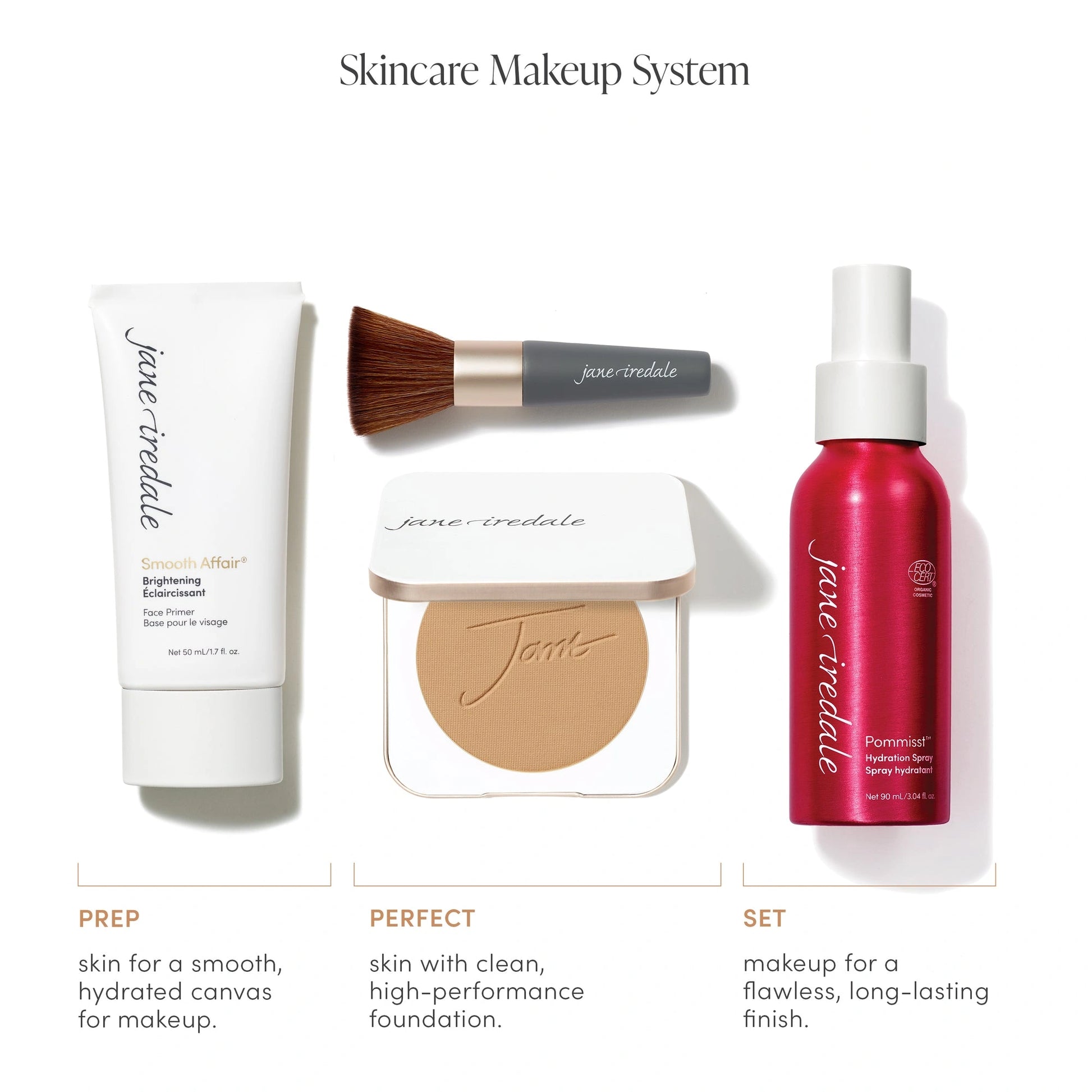 Jane Iredale PurePressed Base SPF20 Refill Riviera 9,9g en makeup tools voor een perfecte look