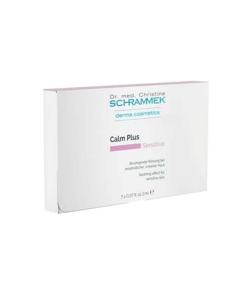 Schrammek Calm Plus Ampul 7x 2ml verpakking, kalmerende kuur voor gevoelige huid met effectieve ingrediënten