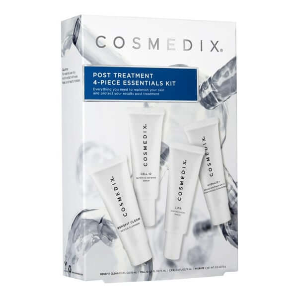 Cosmedix Post Treatment Starterkit 4x 15ml met vier essentiële verzorgingsproducten voor huidherstel