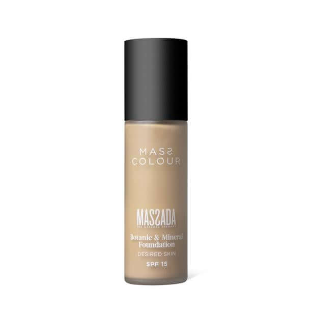 Massada - Mass Colour Botanic & Mineral Foundation Nº 1 30ml in stijlvolle verpakking met SPF15 voor een natuurlijke dekking.