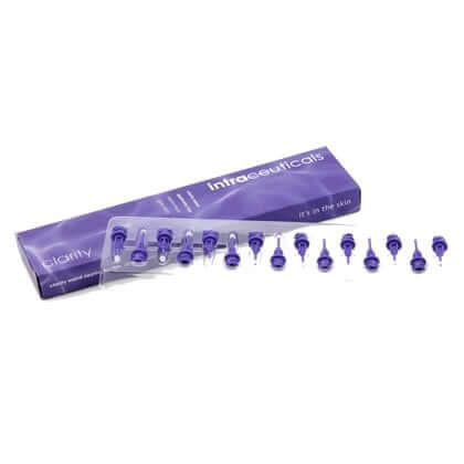 Intraceuticals Clarity Wand Applicator Tips 15 pieces met paarse tips voor hygiëne in blemish-behandeling.
