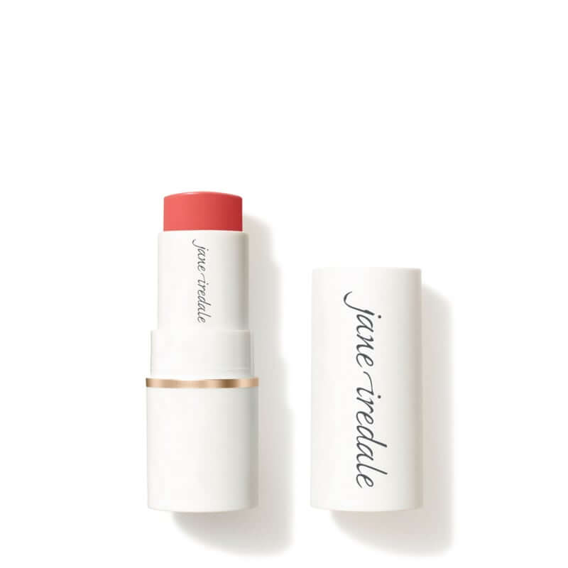 Jane Iredale - Glow Time Blush Stick - Ember 7.5g in een stijlvolle verpakking voor een gouden gloed op wangen en lippen.