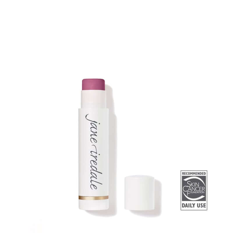 Jane Iredale - LipDrink® SPF15 Lip Balm - Crush 4g met transparante bessenkleur en verpakking, ideaal voor dagelijkse hydratatie.