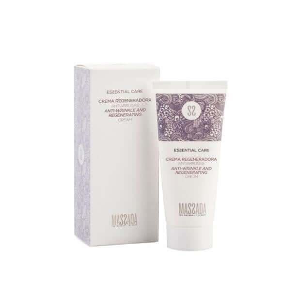 Massada - Anti-Wrinkle and Regenerating Cream 100ml in verpakking, ideaal voor rijpe huid, herstelt elasticiteit en voorkomt veroudering.