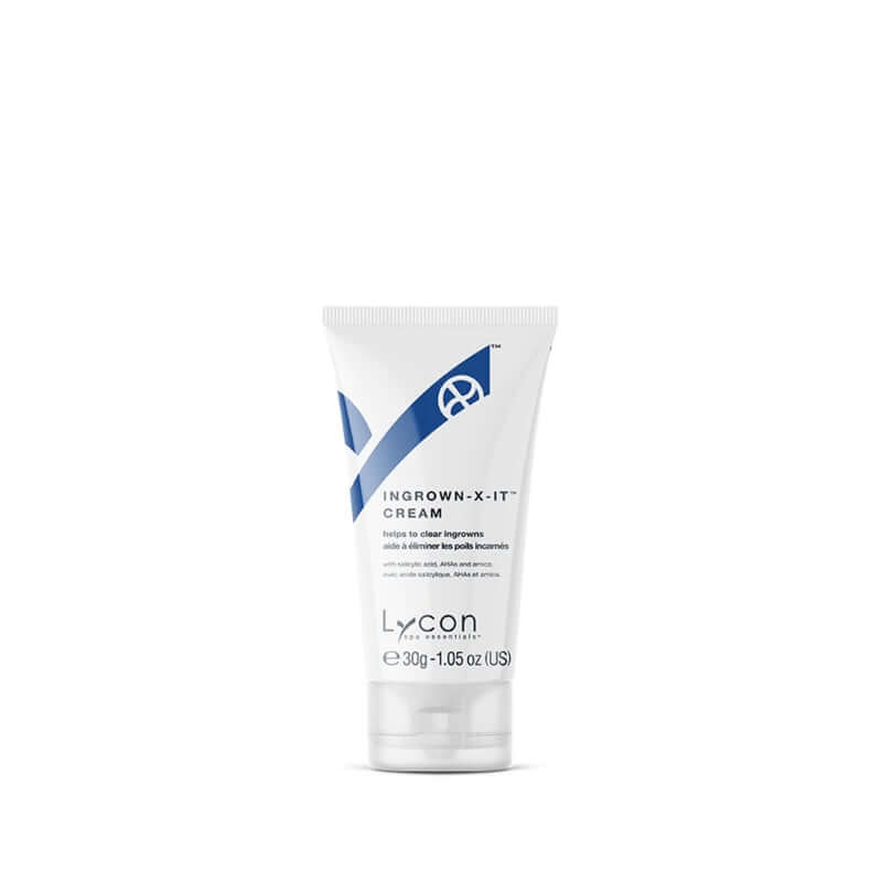 Lycon Ingrown-X-it Cream 30g, effectieve crème tegen ingegroeide haren voor gezicht en lichaam in mooie tube.