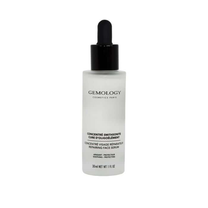 Gemology - Smithsonite Concentrate 30ml, lichtgewicht reparerend gezichtserum met hyaluronzuur voor een stralende huid.