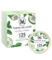 Thank Me Later - Natural Lip Balm SPF25 Mint & Cucumber 10gr