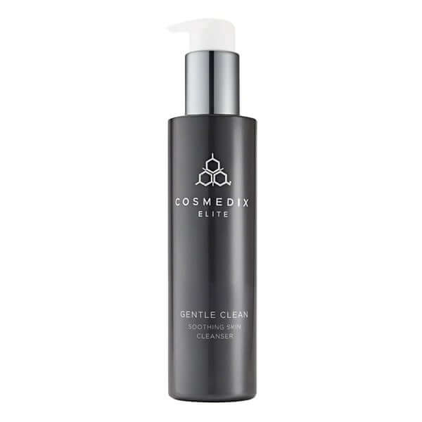 Cosmedix Elite Gentle Clean Soothing Skin Cleanser 150ml in stijlvolle flacon met pomp, perfect voor gevoelige en droge huid