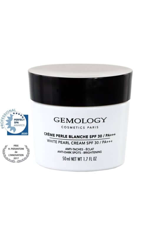 Gemology - White Pearl Cream SPF30 50ml, verhelderende dagcrème tegen pigmentvlekken met SPF 30.