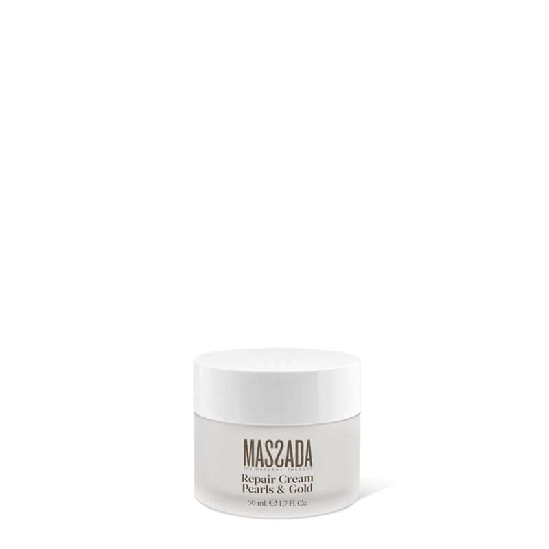 Massada - Repair Cream Pearls & Gold 50ml, luxe crème met herstellende eigenschappen voor droge en rijpe huid
