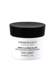 Gemology - La Pierre De Lune Cream 50ml in witte pot met zwarte dop, ideaal voor een gematteerd effect zonder uitdrogen.