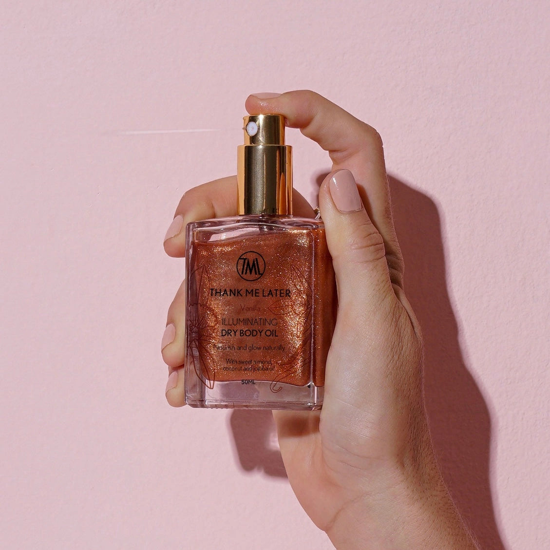 Thank Me Later Illuminating Dry Body Oil Vanilla 50ml