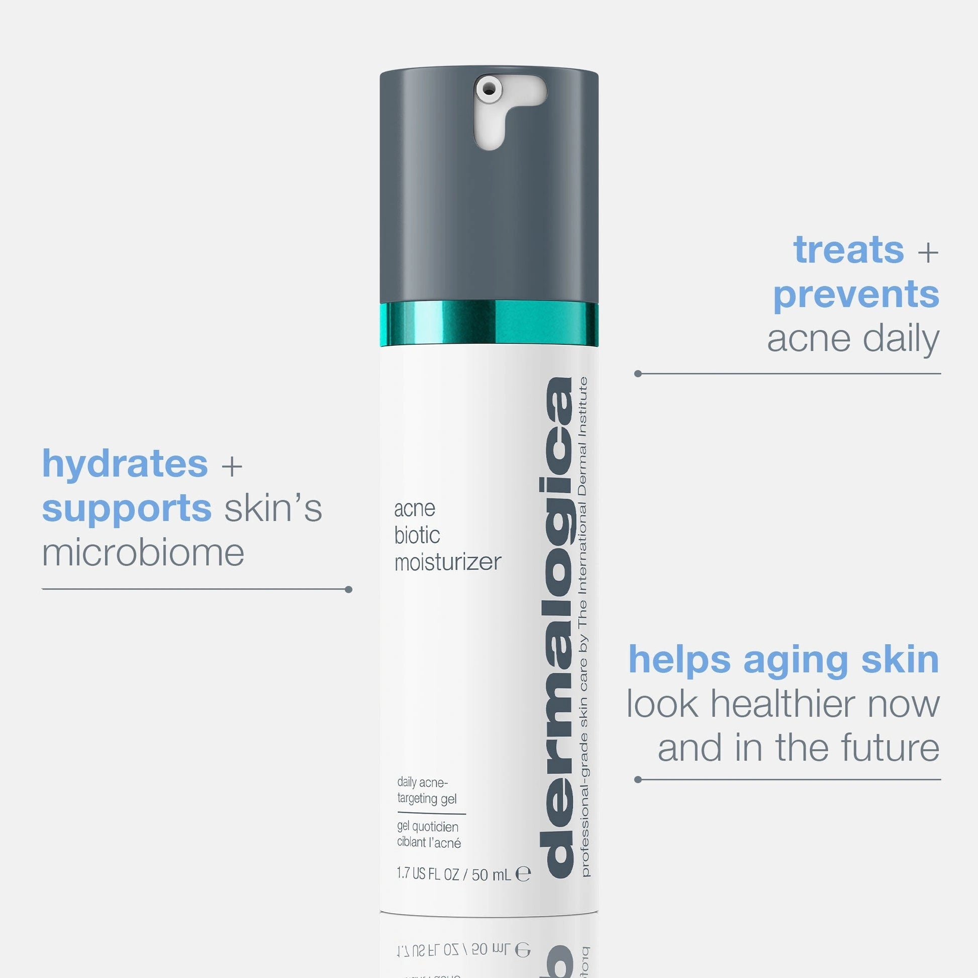 Dermalogica Breakout Biotic Moisturizer 50ml - Hydraterende gel-crème die acne behandelt en de huid gezonder doet lijken.