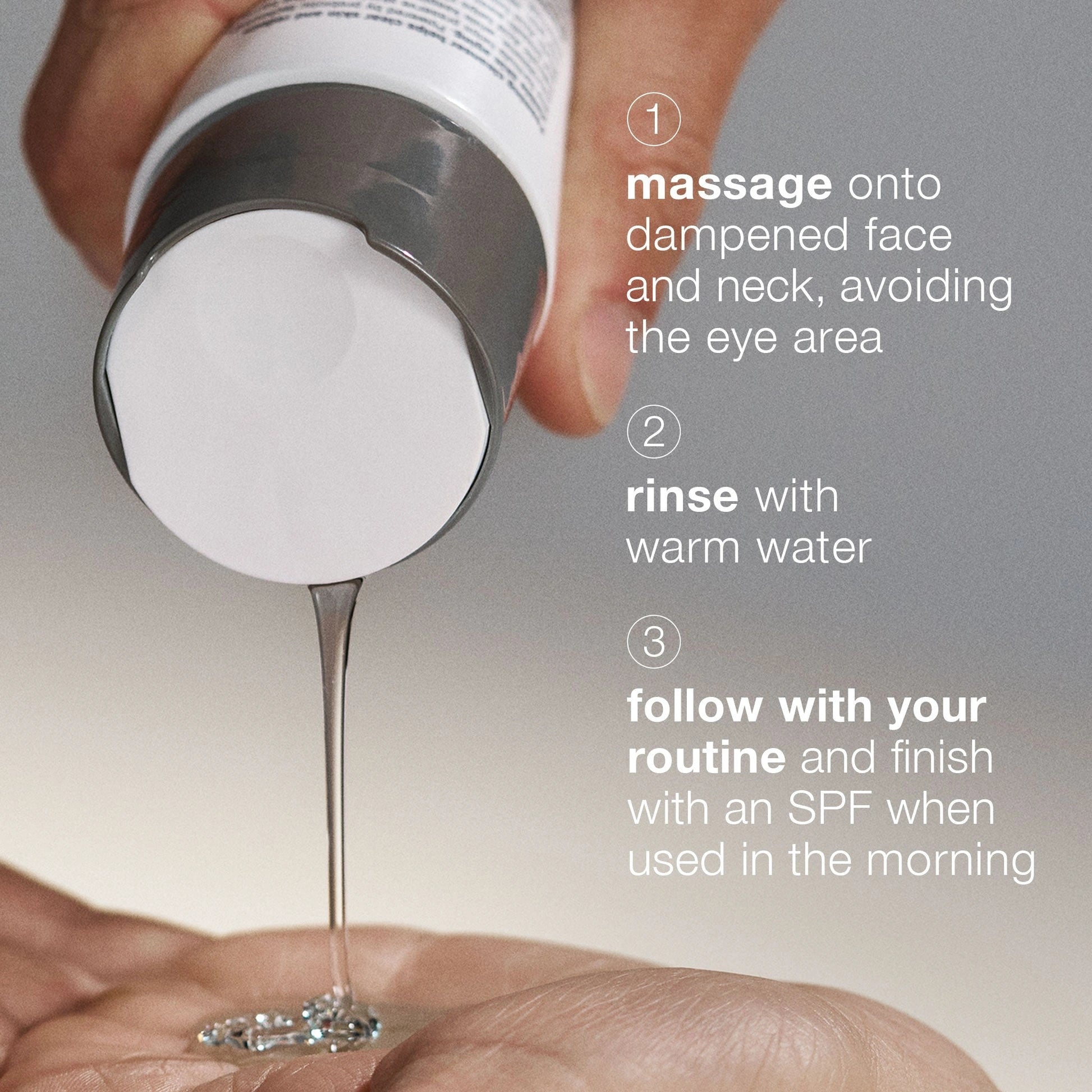 Dermalogica Clearing Skin Wash 500ml, applicatie-instructies voor gezichtsreiniging, verfrissende gel-textuur