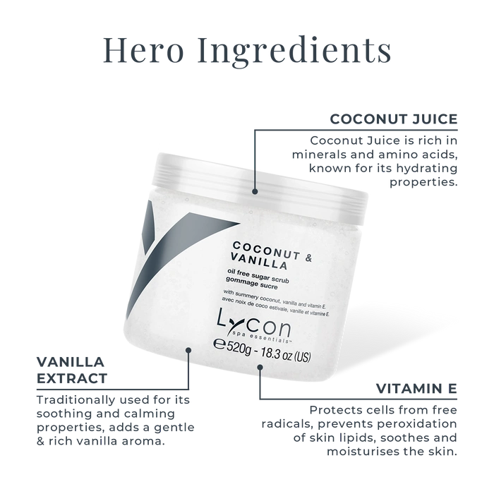 Lycon Coconut & Vanilla Sugar Scrub 520g