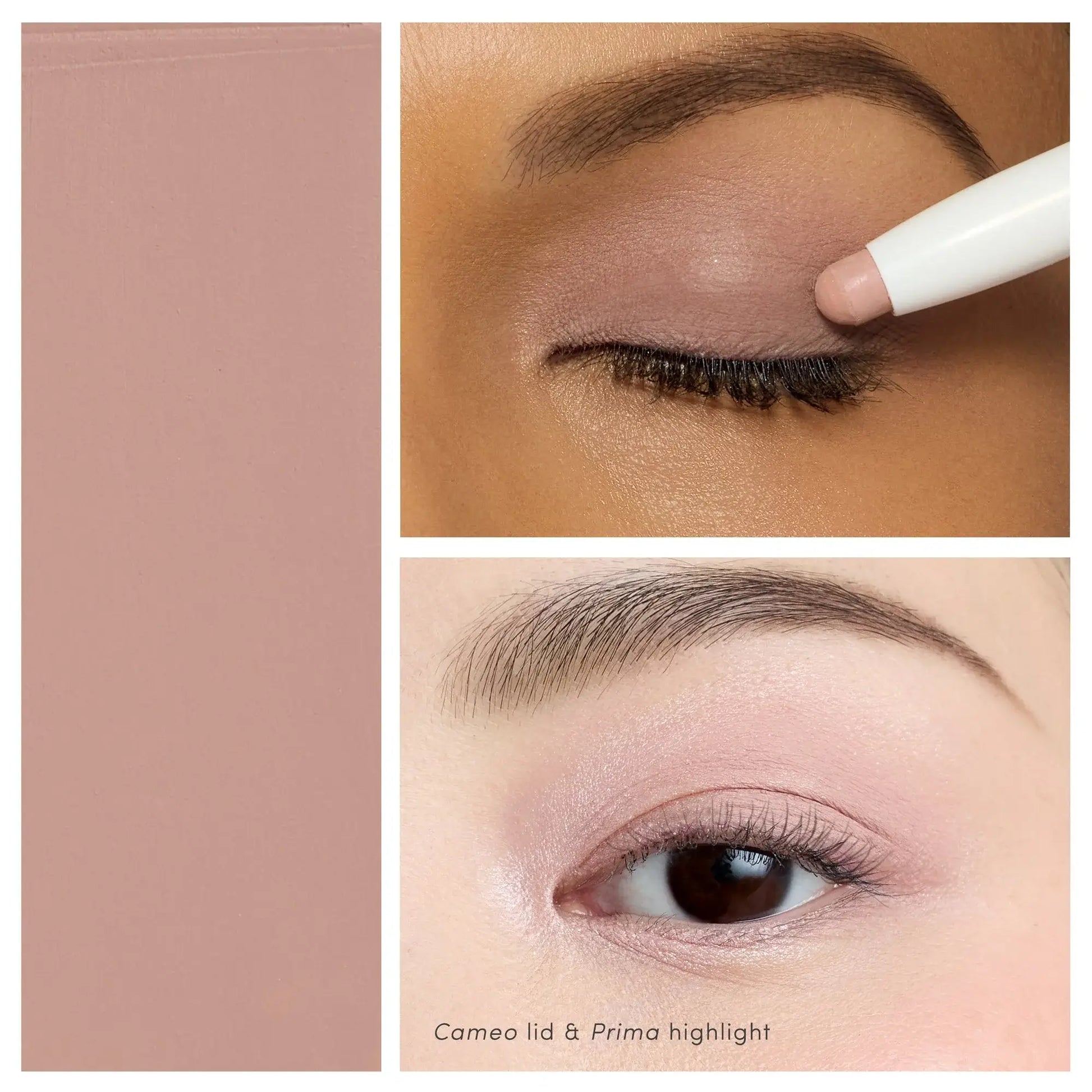 Jane Iredale ColorLuxe Eye Shadow Stick Cameo 1,4g in een zachte nude tint voor een egale ooglook.