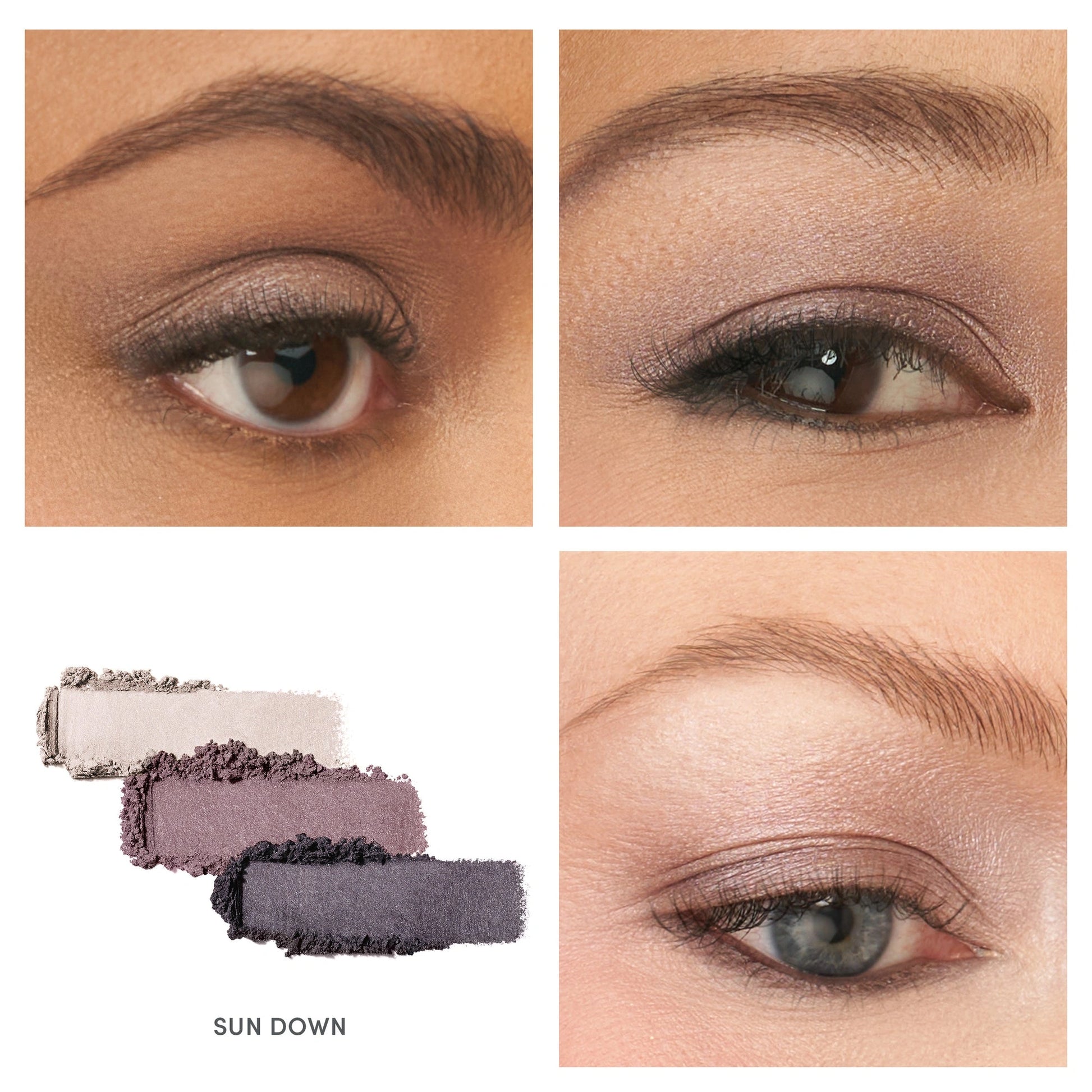 Jane Iredale PurePressed Eye Shadow Triple Sundown 2,1g met koele glans-tinten voor een dromerige oog-look