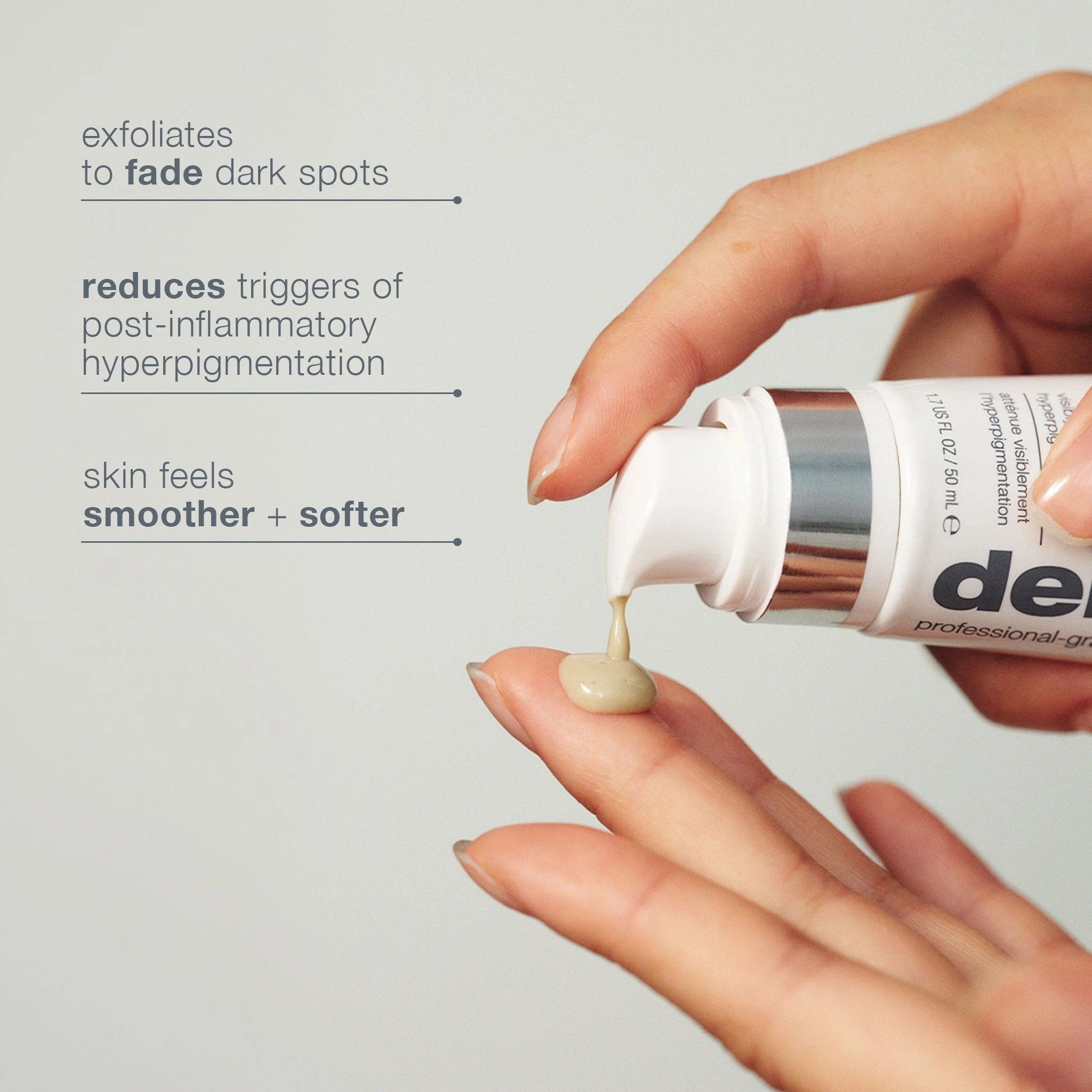 Dermalogica PowerBright Dark Spot Peel 50ml, crème wordt aangebracht voor het vervagen van pigmentvlekken en hyperpigmentatie.