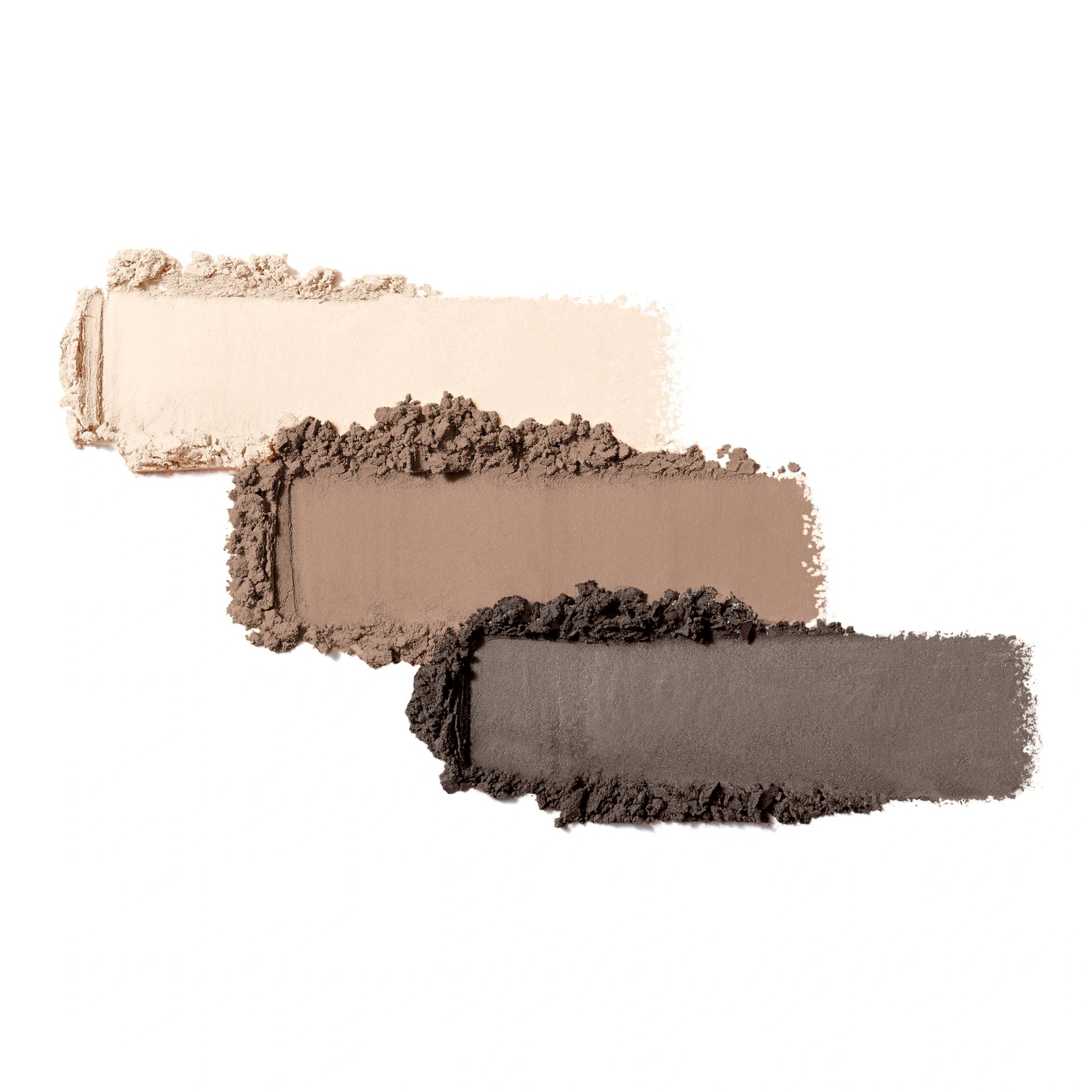 Jane Iredale PurePressed Eye Shadow Triple Riverstone 2,1g in matte zachte crème, mushroom en smoky greige tinten.
