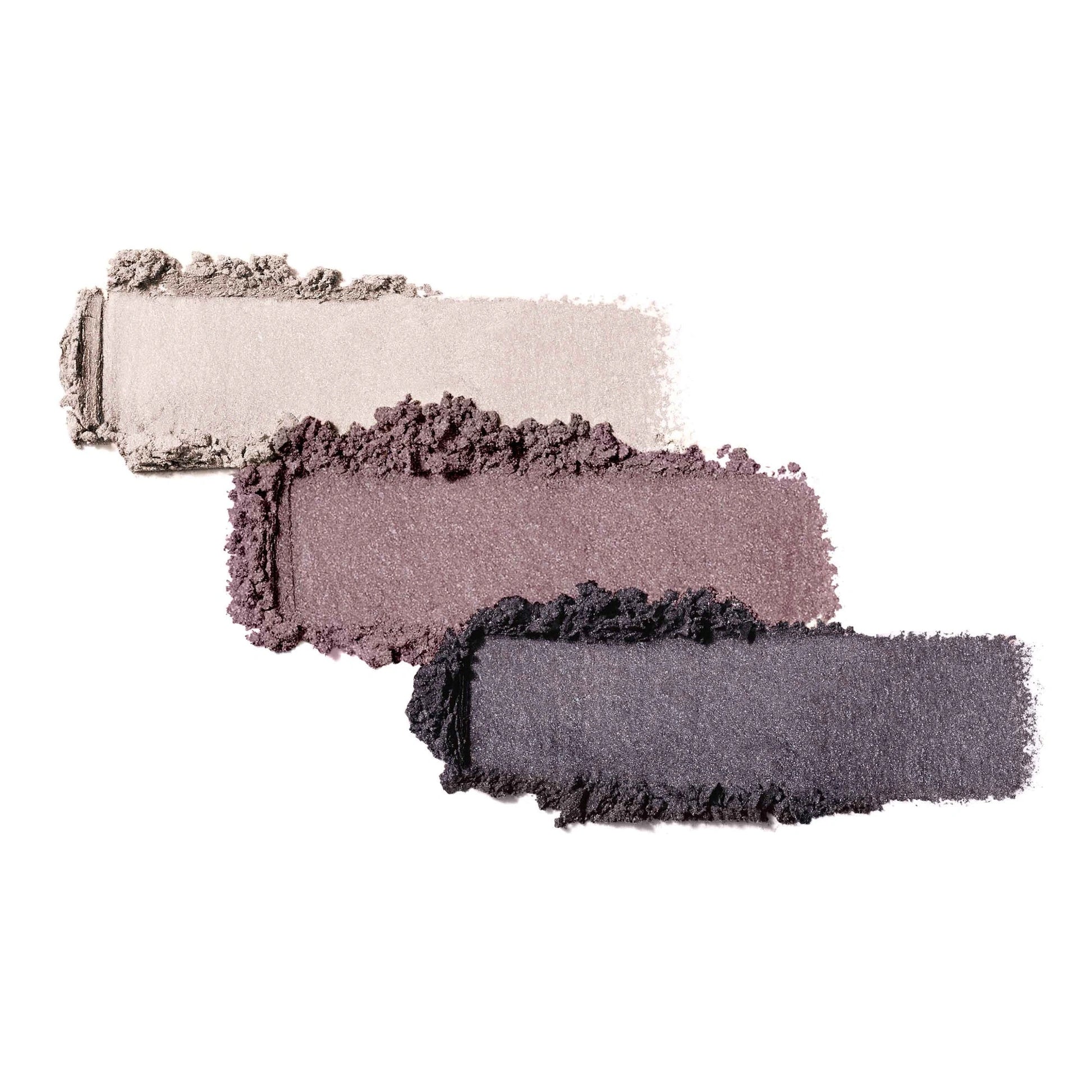 Jane Iredale PurePressed Eye Shadow Triple Sundown 2,1g palet met koele grijs-tinten en glans voor een dromerige ooglook.