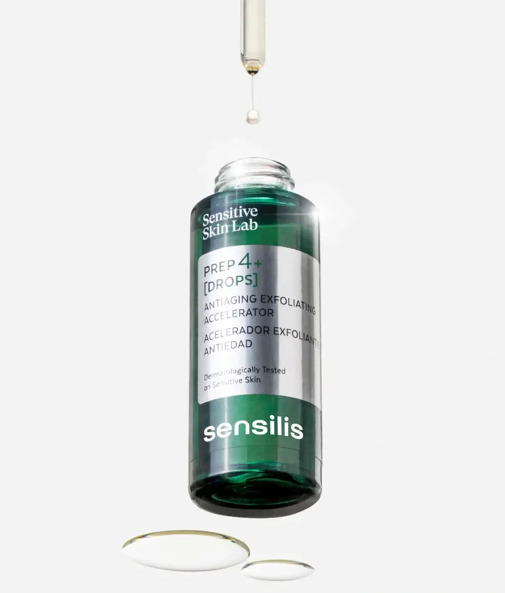 Sensilis PREP4+ Drops 30ml, exfoliërend serum met glycolzuur voor een gladdere huid, professionele huidverzorging