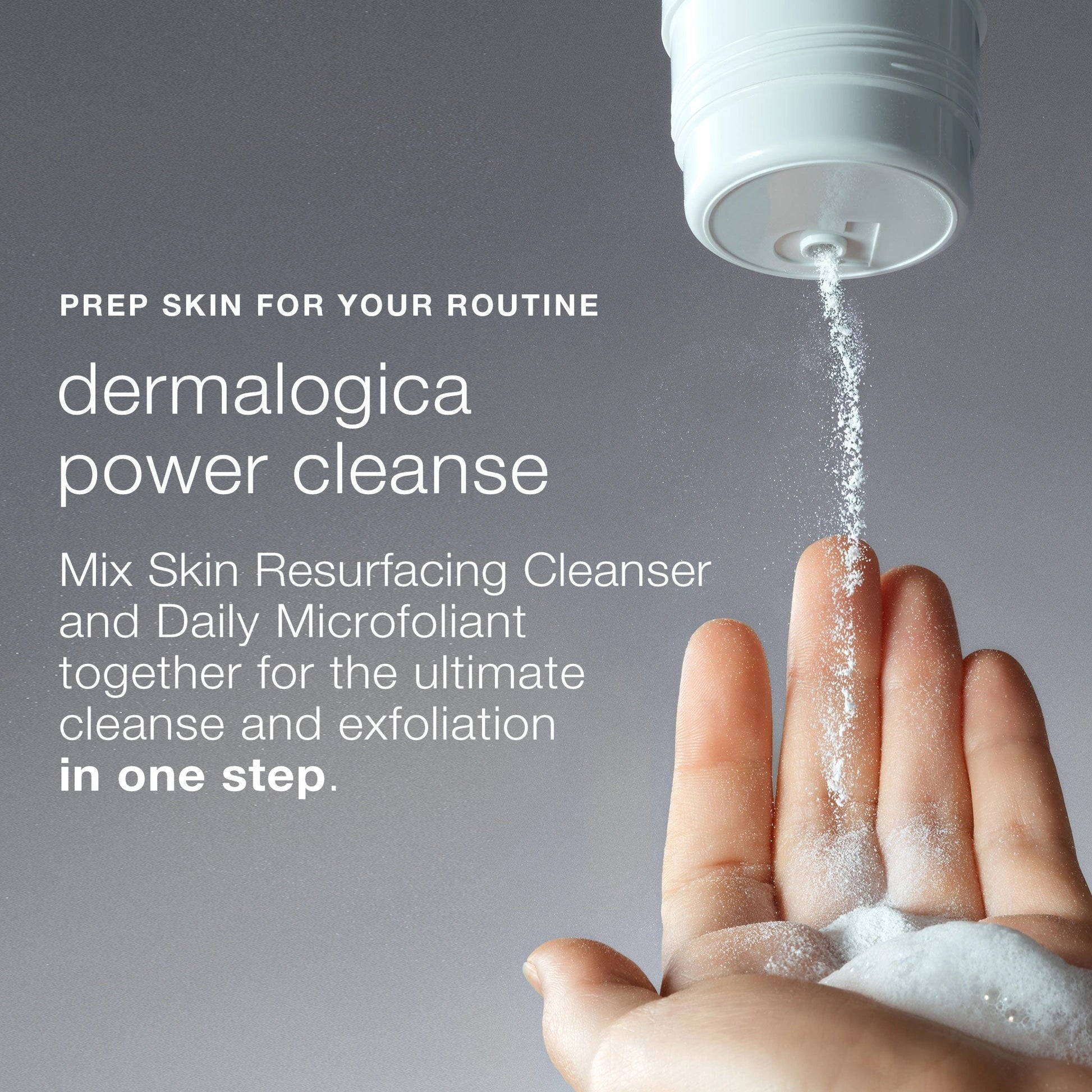 Dermalogica Skin Resurfacing Lactic Acid Cleanser 150ml in gebruik met Daily Microfoliant voor ultieme reiniging.