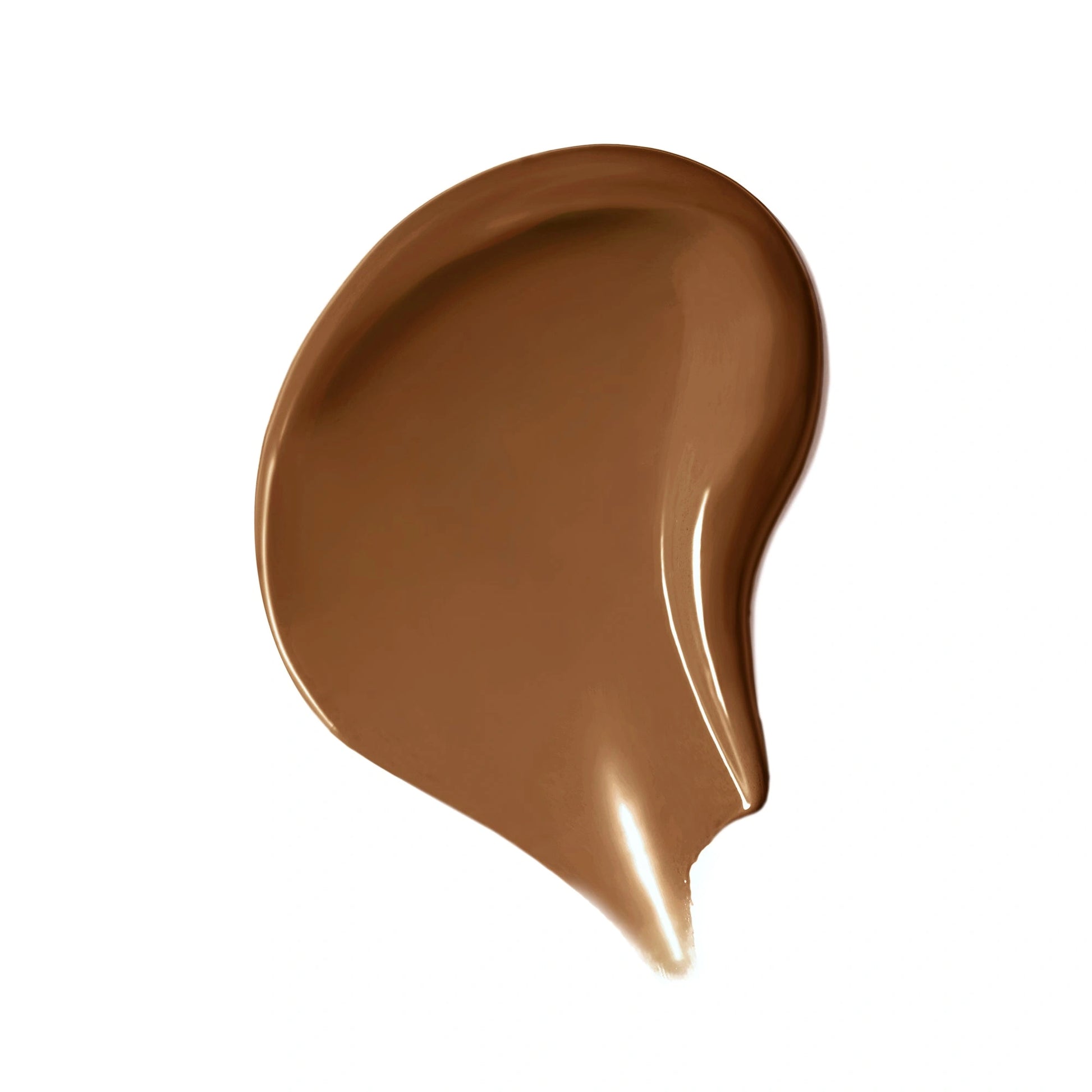 Jane Iredale Skintuition SPF30 Radiance-Boosting Liquid Foundation 60 Dark 30ml, glanzende bruine textuur swatch voor donkere huid