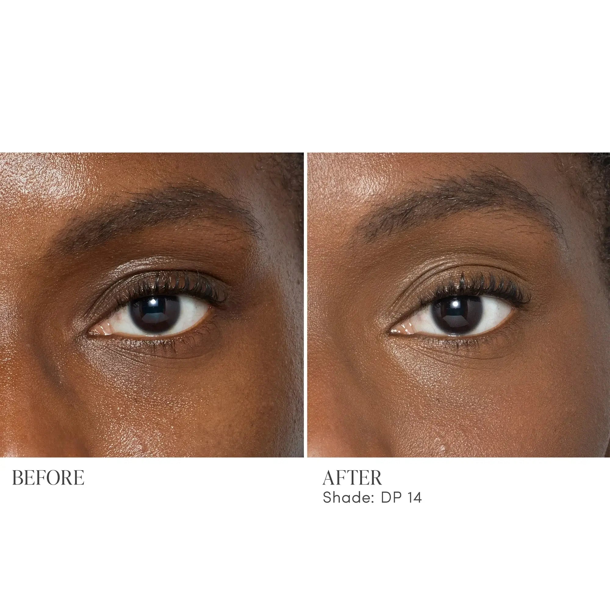 Jane Iredale Skintuition Brightening Under Eye Concealer DP14 voor een stralende oogopslag, zichtbaar verschil tussen voor en na.