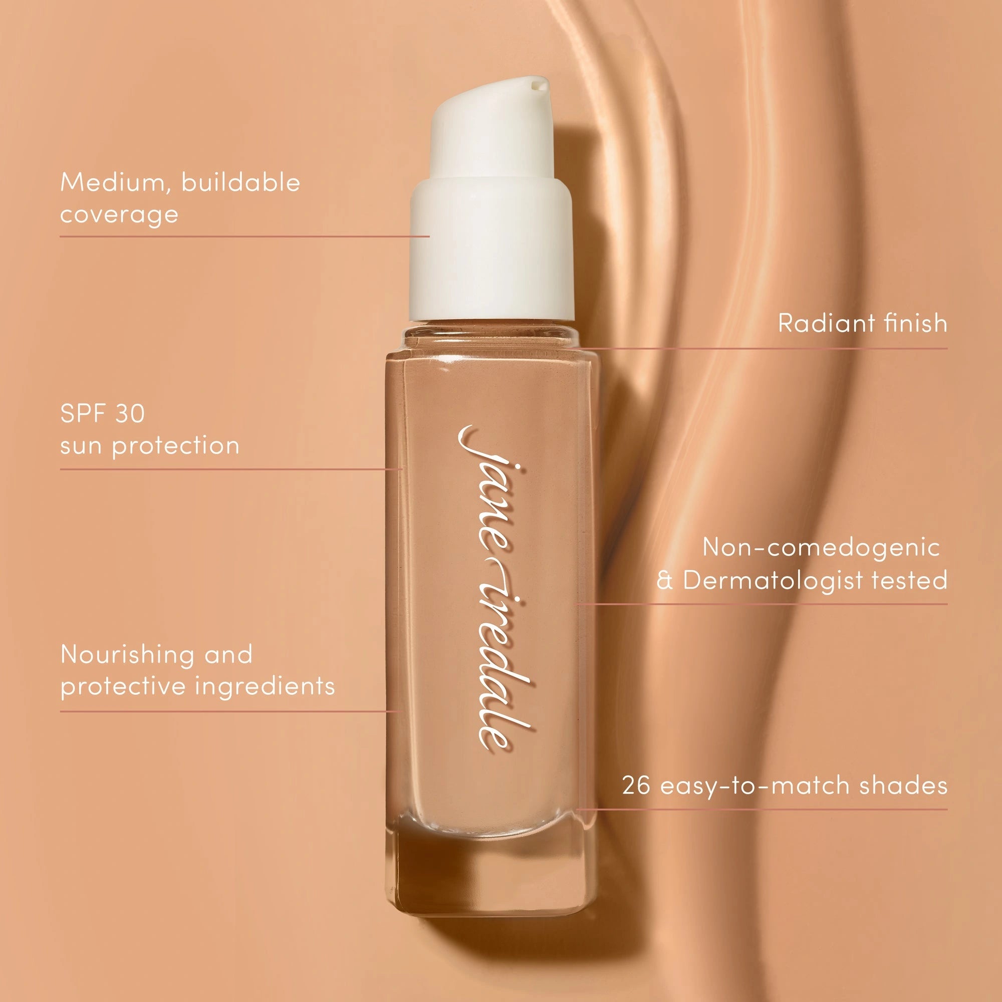 Jane Iredale Skintuition SPF30 Radiance-Boosting Liquid Foundation 30 Light Medium 30ml