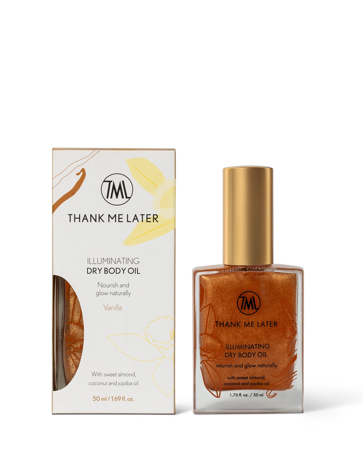 Thank Me Later Illuminating Dry Body Oil Vanilla 50ml