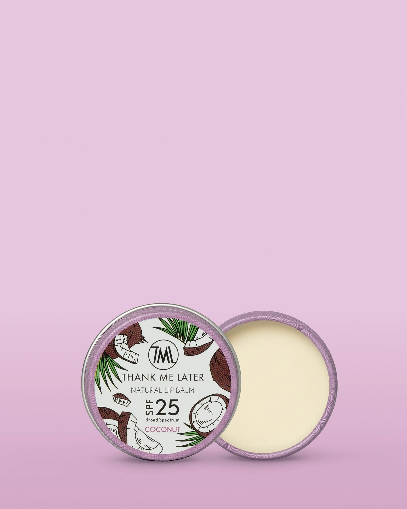 Thank Me Later Natural Lip Balm SPF25 Coconut 10g
