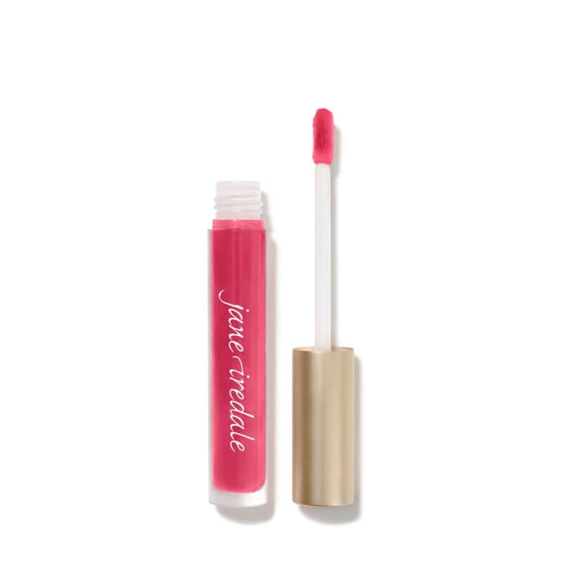 Jane Iredale HydroPure™ Hyaluronic Lip Gloss - Blossom 3.75g met glanzende hot pink kleur en applicator voor verzorgde lippen