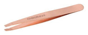 Tweezerman - Slant Tweezer Rose Gold met schuine punt, perfect voor precisie en styling, elegant ontwerp in rosé goud.