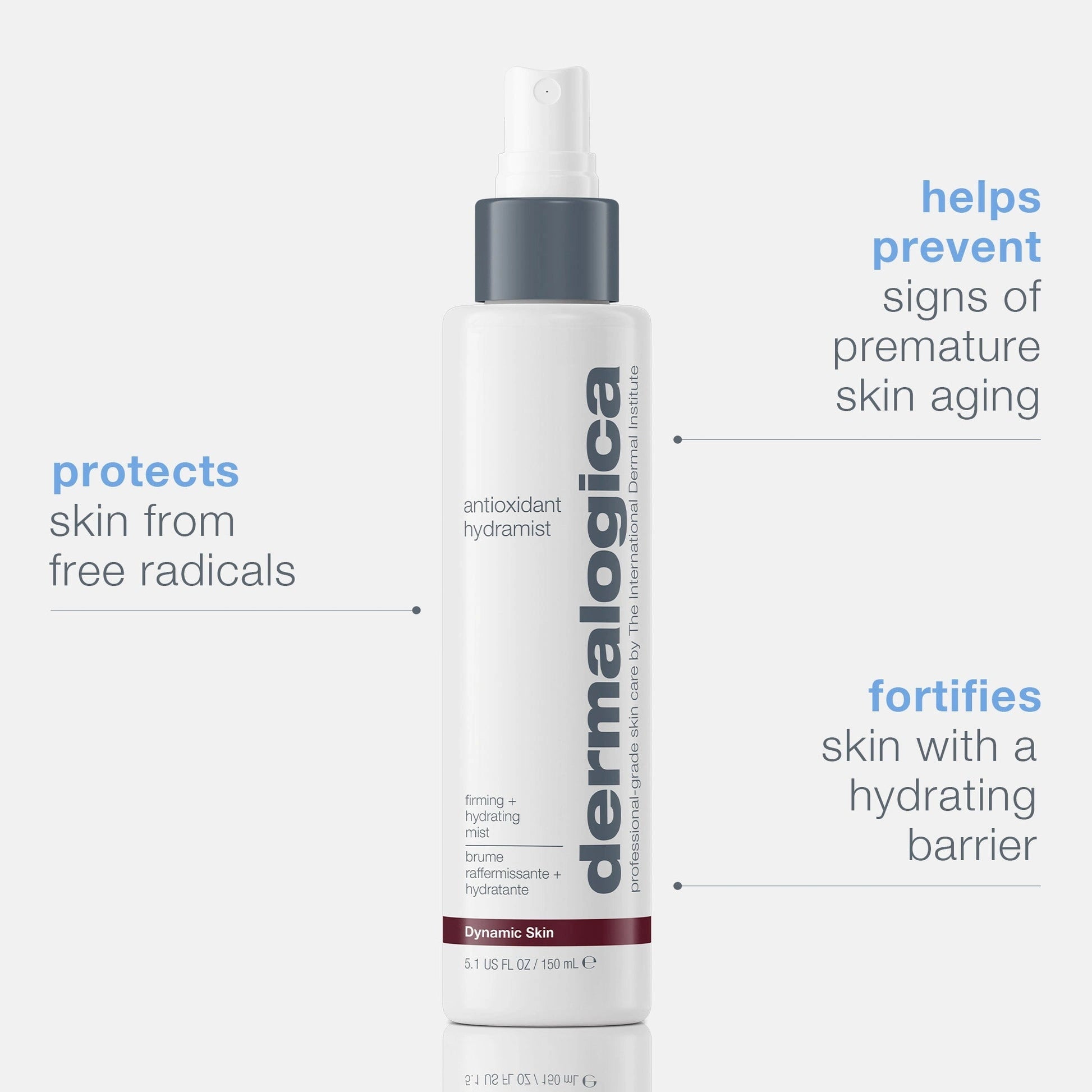Dermalogica Antioxidant Hydramist 30ml (travelsize) met hydratatie en bescherming tegen vrije radicalen voor een jeugdige huid.