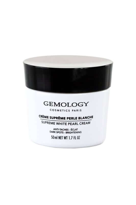Gemology - Supreme White Pearl Cream 50ml, witte luxe gezichtscrème voor het verminderen van pigmentvlekken.