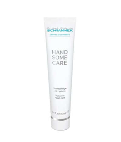 Schrammek Handsome Care 40ml handcrème met hyaluronzuur voor zachte handen en bescherming tegen veroudering.