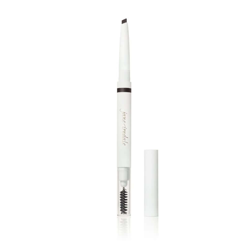 Jane Iredale - PureBrow™ Shaping Pencil - Soft Black 0.23g met druppelvormige punt voor natuurlijke wenkbrauwvorm.
