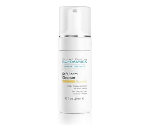 Schrammek Soft Foam Cleanser 120ml milde reiniger in stijlvolle verpakking, geschikt voor alle huidtypes.