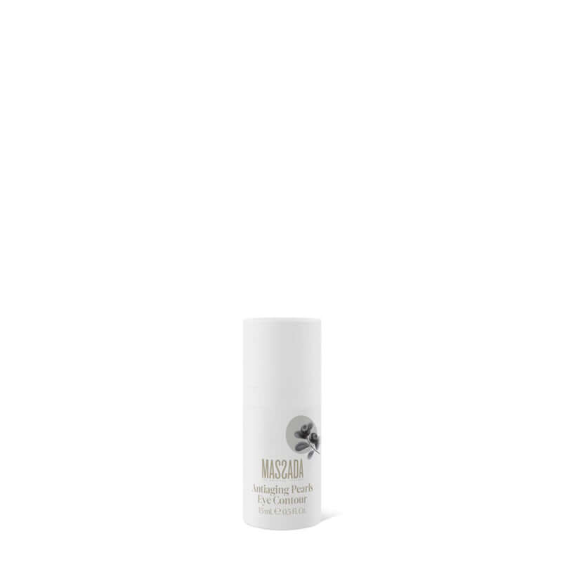 Massada Antiaging Pearls Eye Contour 15ml in stijlvolle witte verpakking voor een frisse oogcontour.