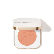 Jane Iredale - PurePressed® Blush - Flourish 3.2g in luxe verpakking, zachte koraaltint met warme ondertoon en romige textuur.