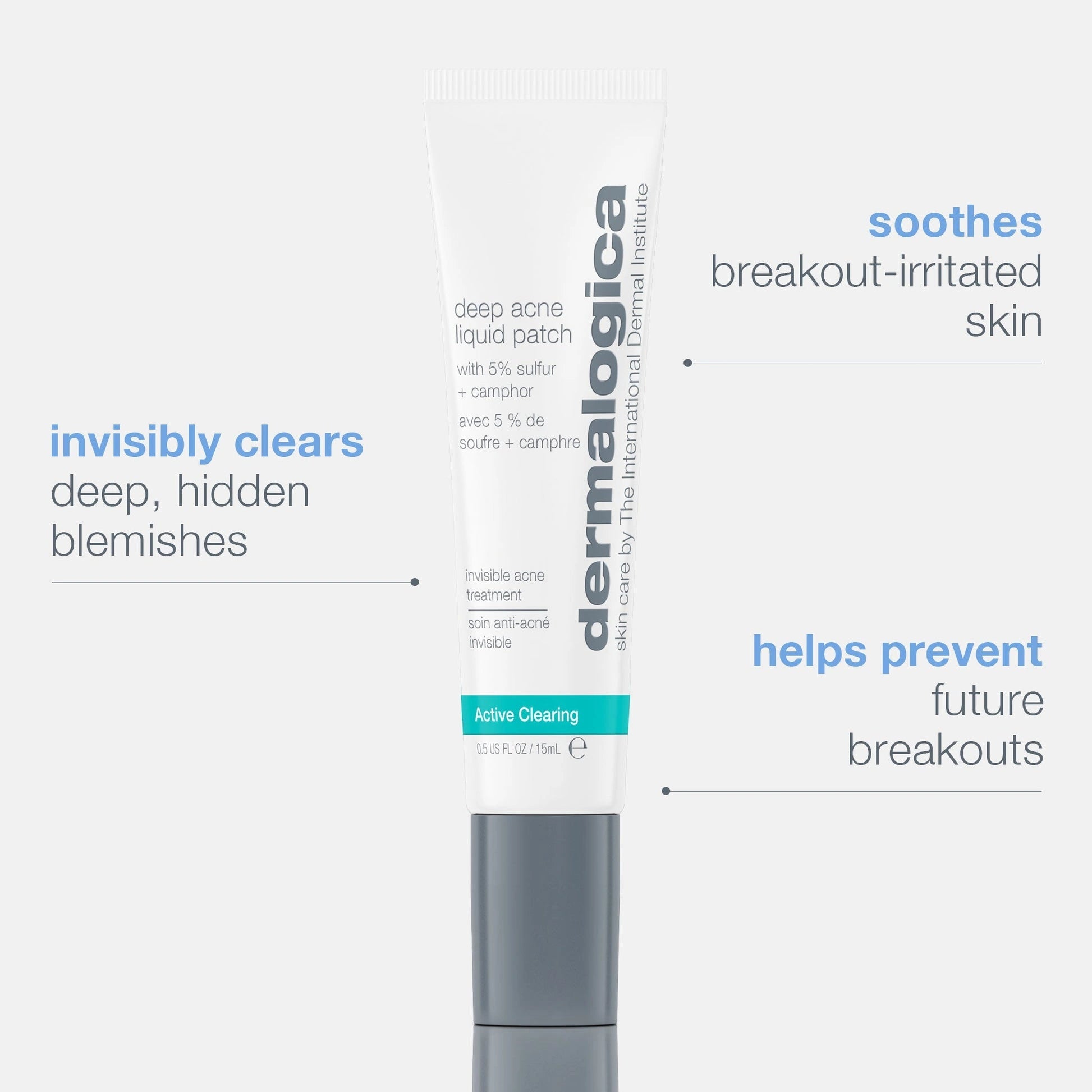Dermalogica Deep Breakout Liquid Patch 15ml met zwavel voor onzichtbare behandeling van diepe puistjes en irritatie