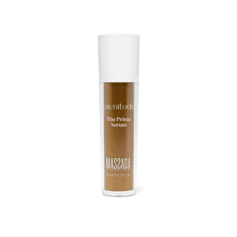 Massada Plenitude The Prime Serum 50ml, luxe serum voor rijpere huid met plantaardige stamcellen in stijlvolle verpakking