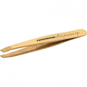 Tweezerman - Mini Slant Tweezer Ultra Precision Gold met titanium gouden coating en scherpe punten.