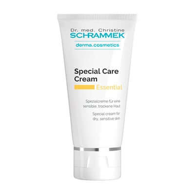 Schrammek Special Care Cream 50ml in tube voor droge gevoelige huid, met verzorgende formule en professionele uitstraling.