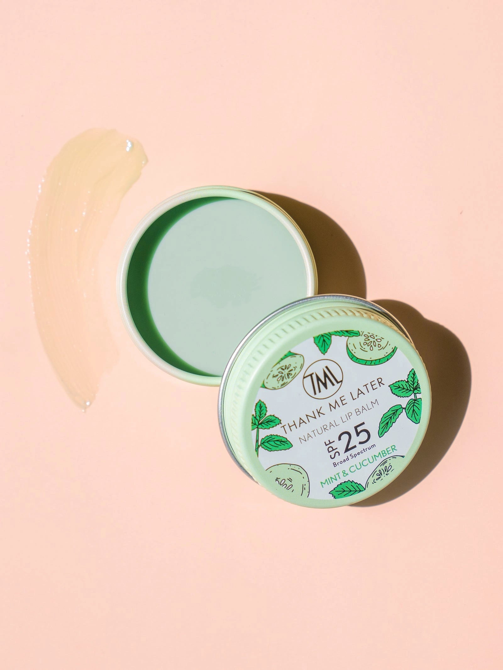 Thank Me Later Natural Lip Balm SPF25 Mint Cucumber 10g